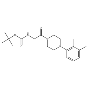 tert-butyl N-[2-[4-(2,3-dimethylphenyl)piperazin-1-yl]-2-oxoethyl]carbamate结构式