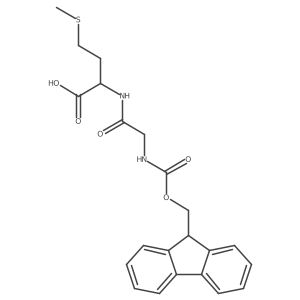 (2S)-2-[2-({[(9H-fluoren-9-yl)methoxy]carbonyl}amino)acetamido]-4-(methylsulfanyl)butanoic acid结构式