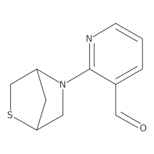 2-{2-Thia-5-azabicyclo[2.2.1]heptan-5-yl}pyridine-3-carbaldehyde Structure
