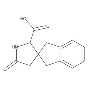 5'-Oxo-1,3-dihydrospiro[indene-2,3'-pyrrolidine]-2'-carboxylic acid结构式