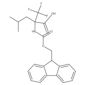 2-({[(9H-fluoren-9-yl)methoxy]carbonyl}amino)-4-methyl-2-(trifluoromethyl)pentanoic acid结构式