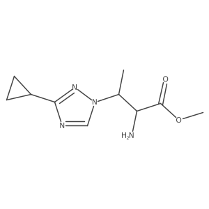 methyl 2-amino-3-(3-cyclopropyl-1H-1,2,4-triazol-1-yl)butanoate Structure