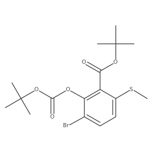1,1-Dimethylethyl 3-bromo-2-[[(1,1-dimethylethoxy)carbonyl]oxy]-6-(methylthio)benzoate Structure