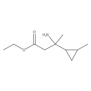 Ethyl 3-amino-3-(2-methylcyclopropyl)butanoate结构式