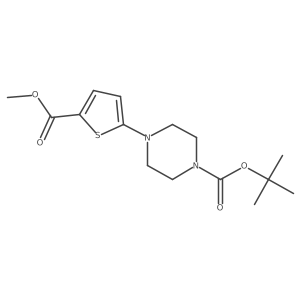 Tert-butyl 4-(5-(methoxycarbonyl)thiophen-2-yl)piperazine-1-carboxylate结构式