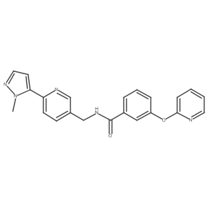 N-((6-(1-methyl-1H-pyrazol-5-yl)pyridin-3-yl)methyl)-3-(pyridin-2-yloxy)benzamide Structure