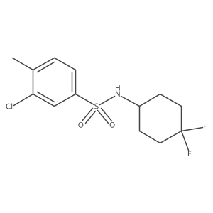 3-chloro-N-(4,4-difluorocyclohexyl)-4-methylbenzenesulfonamide Structure