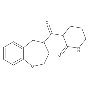 3-(3,5-dihydro-2H-1,4-benzoxazepine-4-carbonyl)piperidin-2-one Structure
