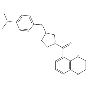 (2,3-Dihydrobenzo[b][1,4]dioxin-5-yl)(3-((6-(dimethylamino)pyridazin-3-yl)oxy)pyrrolidin-1-yl)methanone Structure
