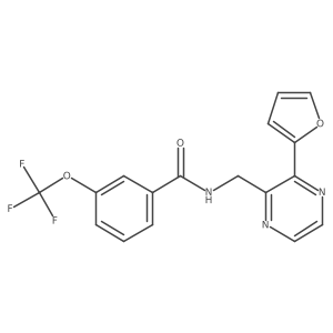 N-((3-(furan-2-yl)pyrazin-2-yl)methyl)-3-(trifluoromethoxy)benzamide结构式
