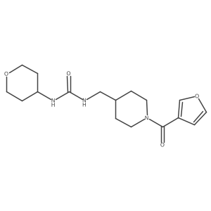 1-((1-(furan-3-carbonyl)piperidin-4-yl)methyl)-3-(tetrahydro-2H-pyran-4-yl)urea结构式