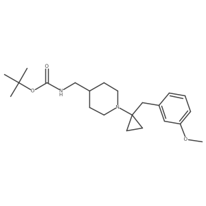 Tert-butyl ((1-(1-(3-methoxybenzyl)cyclopropyl)piperidin-4-yl)methyl)carbamate结构式