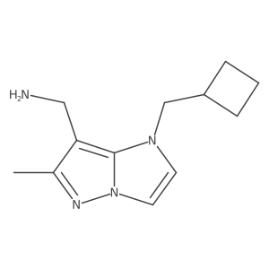[1-(cyclobutylmethyl)-6-methyl-imidazo[1,2-b]pyrazol-7-yl]methanamine Structure
