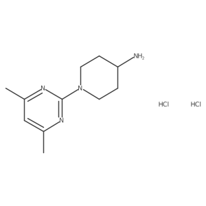 1-(4,6-Dimethylpyrimidin-2-yl)piperidin-4-amine dihydrochloride结构式