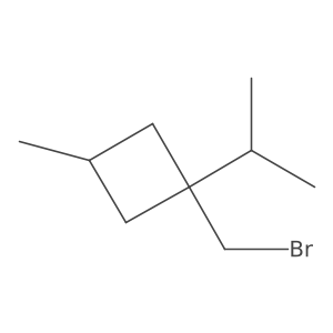 1-(Bromomethyl)-3-methyl-1-(propan-2-yl)cyclobutane Structure