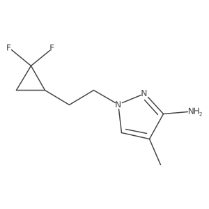 1-[2-(2,2-difluorocyclopropyl)ethyl]-4-methyl-1H-pyrazol-3-amine Structure
