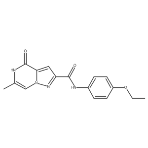 N-(4-ethoxyphenyl)-6-methyl-4-oxo-4,5-dihydropyrazolo[1,5-a]pyrazine-2-carboxamide结构式