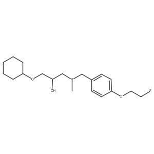 2-Propanol, 1-(cyclohexyloxy)-3-[[[4-(2-fluoroethoxy)phenyl]methyl]methylamino]- Structure