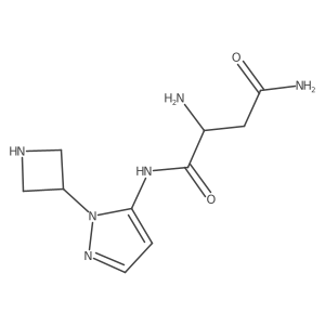 2-amino-N-[1-(azetidin-3-yl)-1H-pyrazol-5-yl]butanediamide结构式