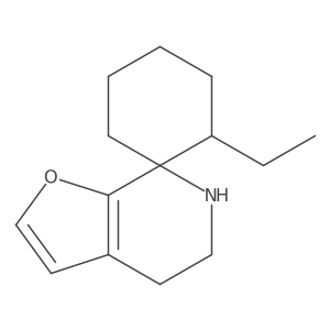 6-ethyl-5',6'-dihydro-4'H-spiro[cyclohexane-1,7'-furo[2,3-c]pyridine] Structure