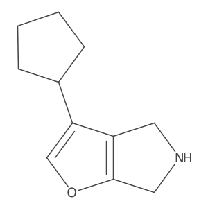 3-cyclopentyl-4H,5H,6H-furo[2,3-c]pyrrole结构式