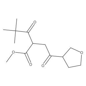 Methyl 4,4-dimethyl-3-oxo-2-[2-oxo-2-(oxolan-3-yl)ethyl]pentanoate Structure