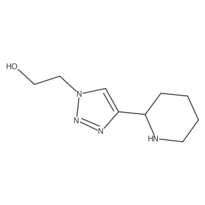 2-[4-(piperidin-2-yl)-1H-1,2,3-triazol-1-yl]ethan-1-ol Structure