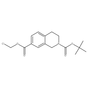 2-Tert-butyl 7-chloromethyl 1,2,3,4-tetrahydroisoquinoline-2,7-dicarboxylate结构式