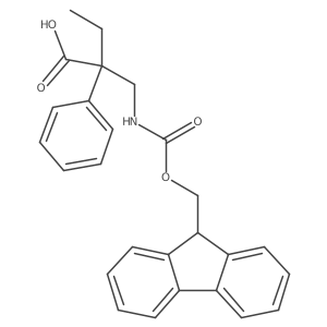2-[(9H-Fluoren-9-ylmethoxycarbonylamino)methyl]-2-phenylbutanoic acid结构式