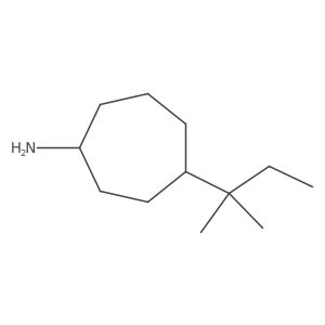 4-(2-Methylbutan-2-yl)cycloheptan-1-amine结构式
