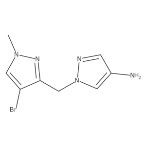 1-[(4-bromo-1-methyl-1H-pyrazol-3-yl)methyl]-1H-pyrazol-4-amine Structure