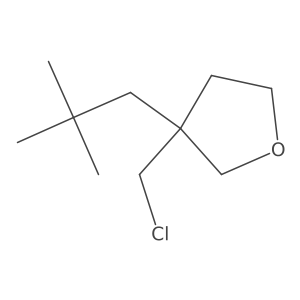 3-(Chloromethyl)-3-(2,2-dimethylpropyl)oxolane结构式