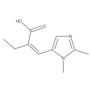 (2E)-2-[(1,2-dimethyl-1H-imidazol-5-yl)methylidene]butanoic acid Structure