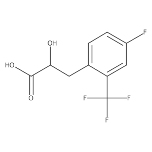 3-[4-Fluoro-2-(trifluoromethyl)phenyl]-2-hydroxypropanoic acid结构式