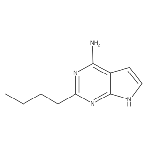 2-butyl-7H-pyrrolo[2,3-d]pyrimidin-4-amine结构式