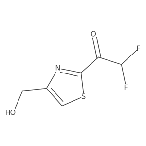 2,2-Difluoro-1-[4-(hydroxymethyl)-1,3-thiazol-2-yl]ethan-1-one结构式
