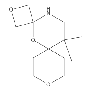 12,12-Dimethyl-2,5,9-trioxa-14-azadispiro[3.1.5^{6}.3^{4}]tetradecane结构式