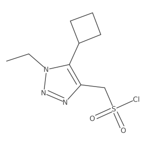 (5-cyclobutyl-1-ethyl-1H-1,2,3-triazol-4-yl)methanesulfonyl chloride结构式