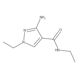 3-Amino-N,1-diethyl-1H-pyrazole-4-carboxamide结构式
