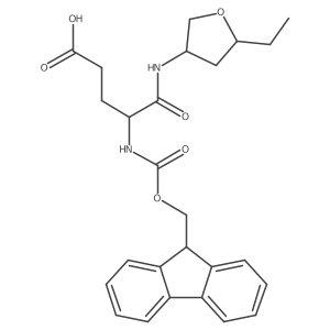 4-[(5-ethyloxolan-3-yl)carbamoyl]-4-({[(9H-fluoren-9-yl)methoxy]carbonyl}amino)butanoic acid结构式