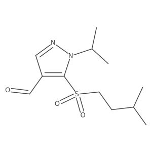 5-(3-methylbutanesulfonyl)-1-(propan-2-yl)-1H-pyrazole-4-carbaldehyde结构式