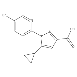 1-(5-bromopyridin-2-yl)-5-cyclopropyl-1H-pyrazole-3-carboxylic acid结构式