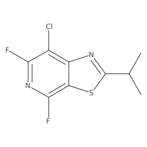7-Chloro-4,6-difluoro-2-(propan-2-yl)-[1,3]thiazolo[5,4-c]pyridine结构式