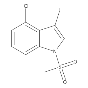 4-chloro-3-iodo-1-methanesulfonyl-1H-indole结构式