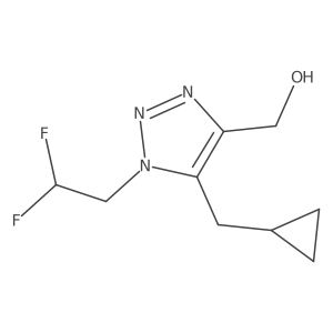 [5-(cyclopropylmethyl)-1-(2,2-difluoroethyl)-1H-1,2,3-triazol-4-yl]methanol结构式