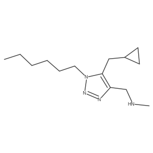 {[5-(cyclopropylmethyl)-1-hexyl-1H-1,2,3-triazol-4-yl]methyl}(methyl)amine Structure