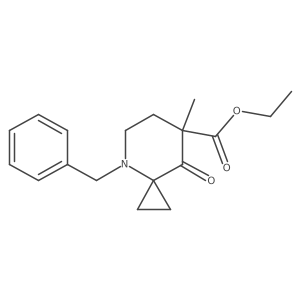 Ethyl 4-benzyl-7-methyl-8-oxo-4-azaspiro[2.5]octane-7-carboxylate Structure