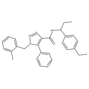 1-(2-fluorobenzyl)-N-(1-(4-methoxyphenyl)propyl)-5-(pyridin-4-yl)-1H-1,2,3-triazole-4-carboxamide结构式