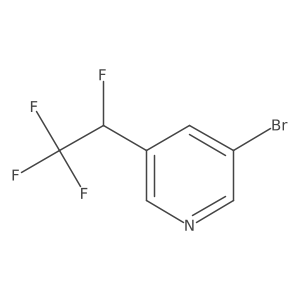 3-Bromo-5-(1,2,2,2-tetrafluoroethyl)pyridine Structure