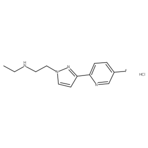 N-Ethyl-2-(3-(5-fluoropyridin-2-YL)-1H-pyrazol-1-YL)ethanamine hcl Structure